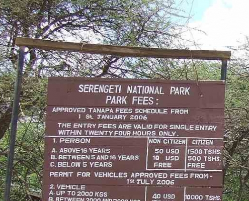 Serengeti park entry fees